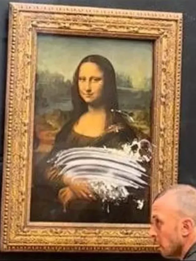 Mona Lisa Painting attacked with cake by a Man, But Why?